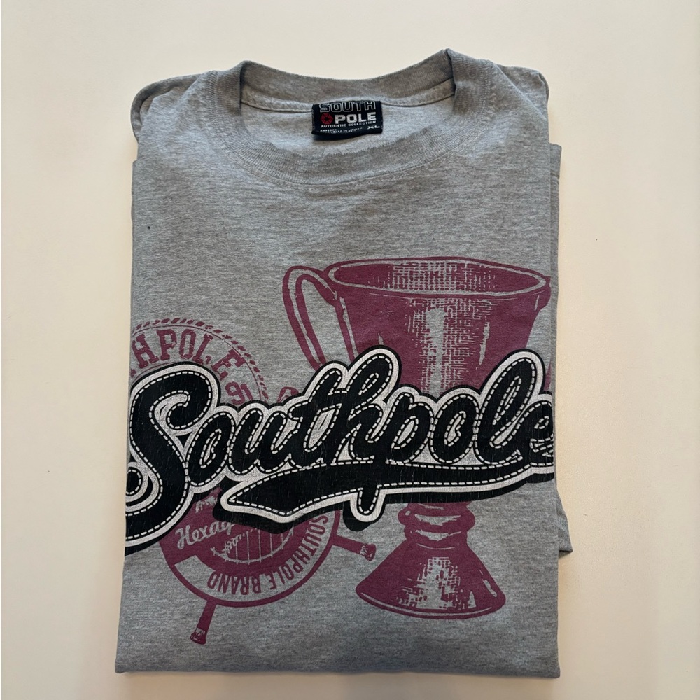 South Pole Y2K purple and grey xl shirt